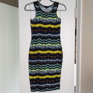 Tropical Body Conforming Dress